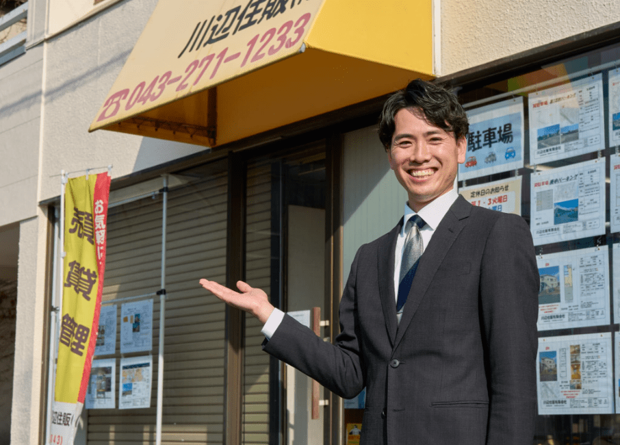 地域への想いを語る川辺住販代表 川邊大輔